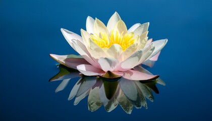 Elegant White Water Lily Blossom Floating on a Pond Serene Beauty