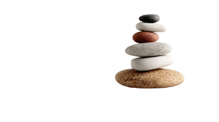 Stacked Stone Harmony: A balanced composition of smoothly textured stones, meticulously stacked in perfect equilibrium, offering a visual representation of peace and mindfulness. 