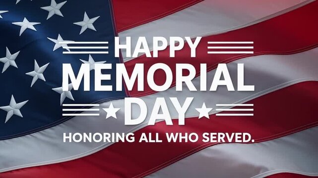 Honor Memorial Day with a powerful 4K patriotic tribute image dedicated to remembering heroes, celebrating freedom, and thanking all brave military service members.