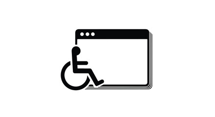 Icon representing digital accessibility and inclusion on a website