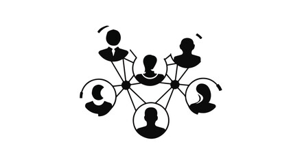 Abstract network of connected people symbolizing community and collaboration