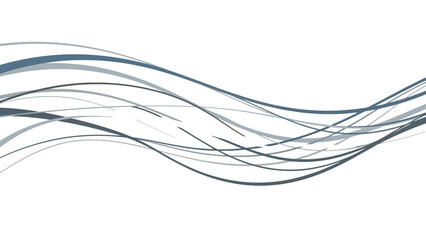 Wavy Lines of Fluid Motion Abstract Lines in Shades of Blue for a Modern Aesthetic