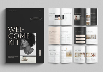 Welcome Kit Magazine Template Design Layout