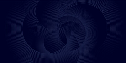 Dark abstract background with glowing circles. Swirl circular lines element.