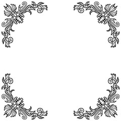 Vintage ornate decorative corner elements vector. Hand drawn classic ornamental corner frame
