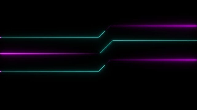 Abstract neon Perple and Cyan technology motion background with glowing laser beams, abstract Glowing Neon light.