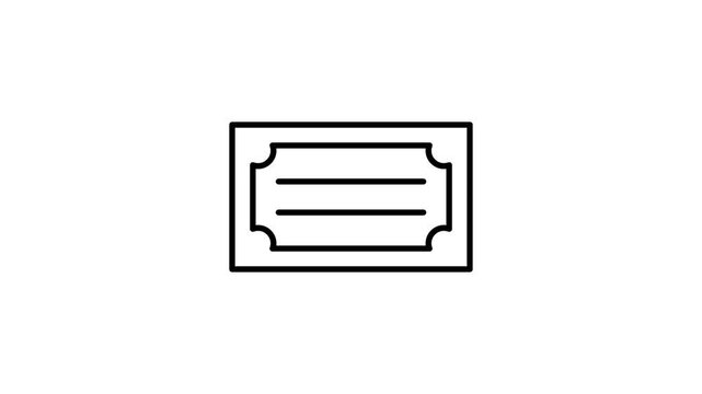 Black and white outline of a rectangle on a plain background.