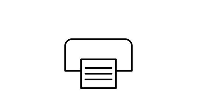 A printer icon set against a black background, representing printing services.