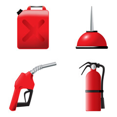 gas station stuff clip art set