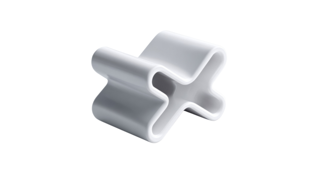 Abstract Curve Chair: A minimalist chair in a crisp white finish, featuring a unique, sculptural design. Its flowing lines and modern aesthetic create a statement of simple elegance.