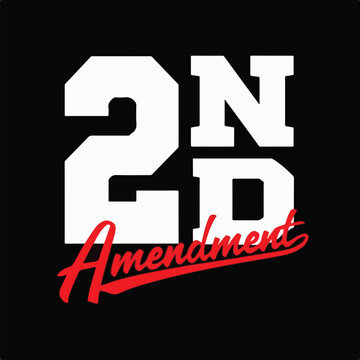 2nd Amendment Typography with Bold and Script Fonts on Black Background