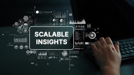 Data Analysis Concept with Scalable Insights and Digital Dashboard for Business Intelligence. Asymptotic smart data analytic.