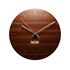 Clock Wooden Texture Modern Wall Timepiece
