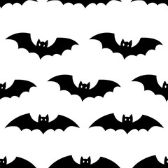 Decorative Spooky Flying Bats Pattern for Halloween Designs
