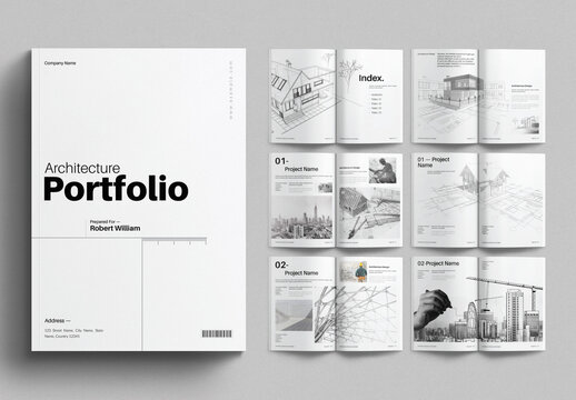 Architect Brochure Template Design Layout