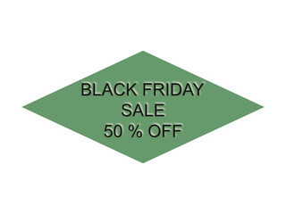 Bold Black Friday Sale Banner Featuring Big 50 Percent Discount Promotion Design