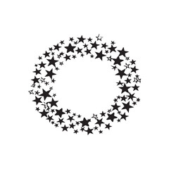 abstract circle shape star on white background