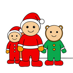 children with christmas gifts