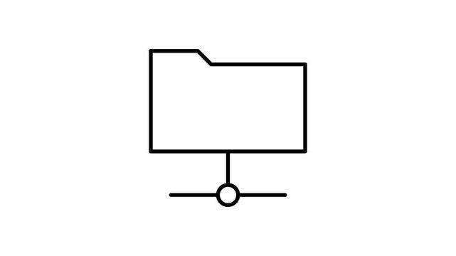 Icon of a file folder on a bright green and yellow background, representing document management and organization.