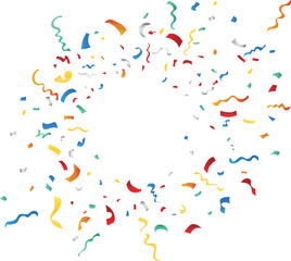 Colorful Confetti, Paper Confetti Design vector illustartion