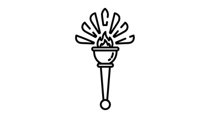 hand drawn vector illustration of a black and white flower