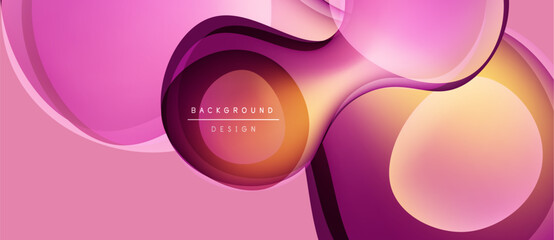 Abstract pink background. Smooth curves create dynamic shapes, warm tones dominate design. Central text reads background design.
