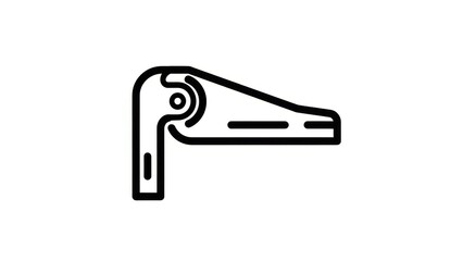 Minimalist Line Art Illustration of a Crocodile Head with Geometric Style for Logo Design