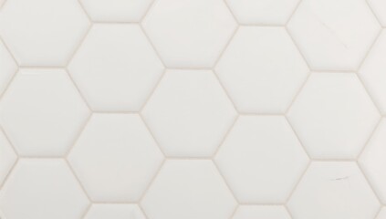 White hexagon tile pattern background for modern interior design, clean minimal geometric surface, contemporary wall or floor texture