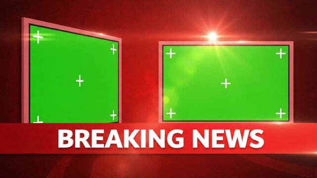 Create your breaking news story with this dynamic green screen video template for urgent announcements and timely updates in a modern studio