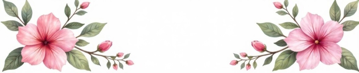 Delicate pink watercolor floral bouquet, leaves Isolated , pastel, hand painted, invitation