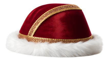 Red Santa Claus hat clothing accessory for Christmas holiday celebration