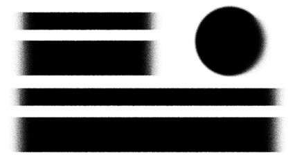 Black spray paint lower third and banner set. Abstract grunge text box and circle element.