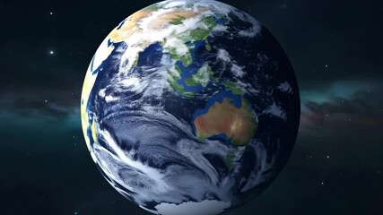 Detailed view of planet Earth from space showing continents and twinkl