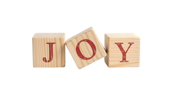 Wooden blocks forming a word help