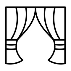 curtains icon vector design template simple and modern