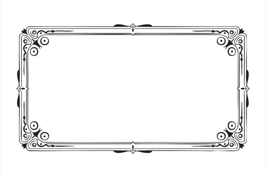 Elegant filigree frame template for formal documents