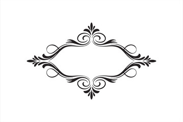 Flourish Style Vector Frame for Retro Packaging and Print Design