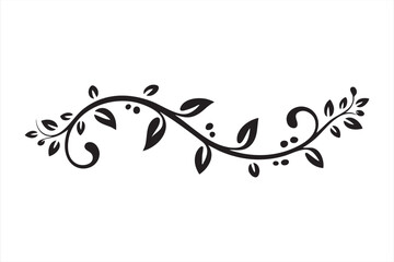 Elegant Floral Vine Border for Invitations and Decorative Layouts