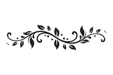 Decorative Botanical Vine Scroll for Refined Vector Artwork