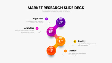 Financial Solution Presentation Layout Vector Illustration. Creative Briefing 4 Option Graph Frame Template. Medical Performance Four Element Diagram Slide Design.