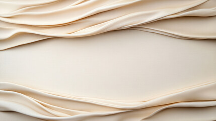 Obraz premium Creamy fabric wave texture soft flowing drape serene background