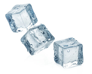 ice cubes isolated on white
