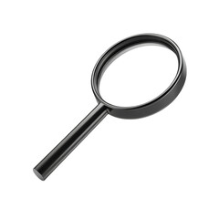 Simple black magnifying glass icon