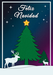 Naklejka premium Merry Christmas postcard to remember and share with your family