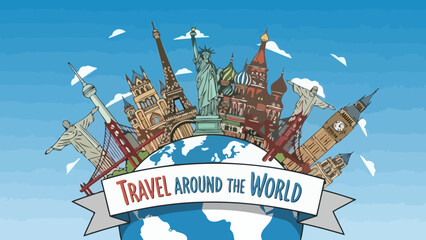 Travel the World Iconic Landmarks Around the Globe, Adventure Awaits! © emiloo