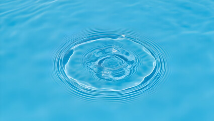 Water Ripple Action, Nature Detail, Blue Pool Surface, Photo, Calm Environment, Close-Up View, Water Dynamics