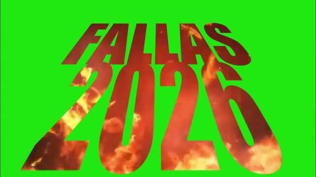 Nighttime footage of the Fallas 2026 festival in Valencia with burning ninots, fireworks, and crowds celebrating in illuminated streets.