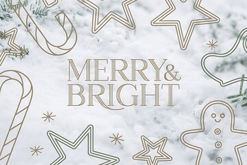 Capture the joyous holiday season with this stunning Merry & Bright design, perfect for festive greetings and holiday promotions with elegant winter elements