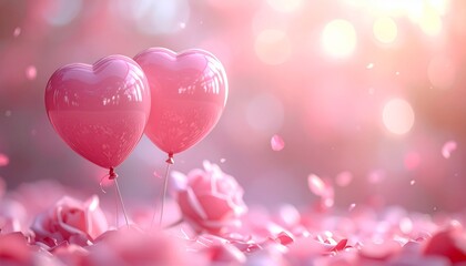 Beautiful Valentine's Day background showing love illustration with hearts