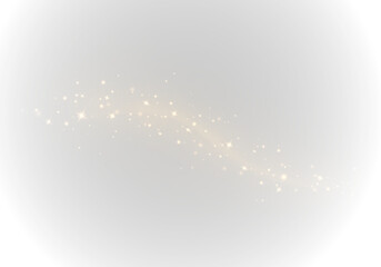 Flowing yellow light wave bends into delicate line in soft png speed, motion. Small sparks twirl along its curves gold the line twists gently. Calm swirl spreads outward. Magical golden dust bokeh.